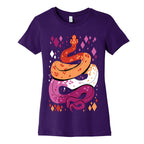 Pride Snakes: Lesbian Women's Cotton Tee