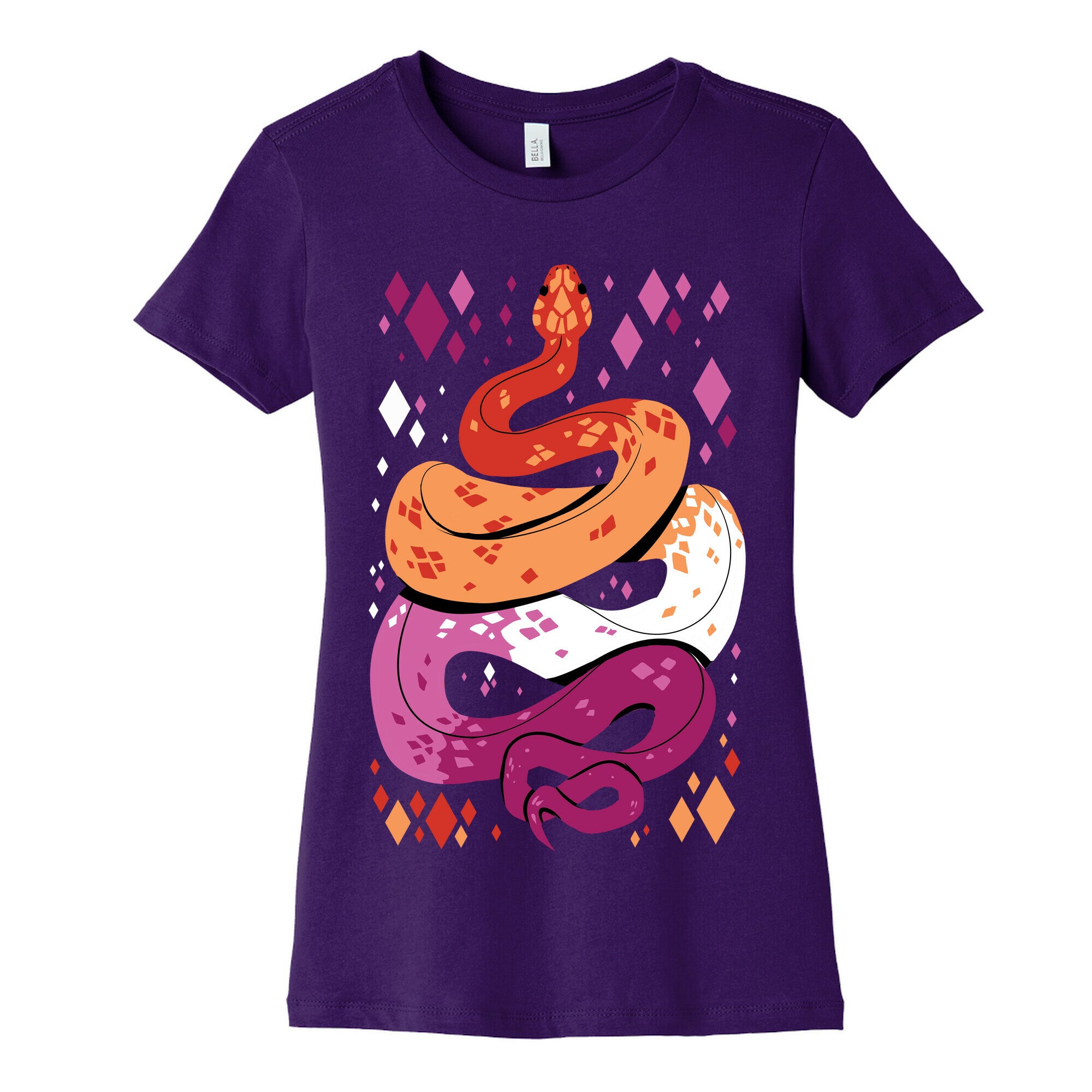 Pride Snakes: Lesbian Women's Cotton Tee