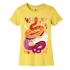 Pride Snakes: Lesbian Women's Cotton Tee