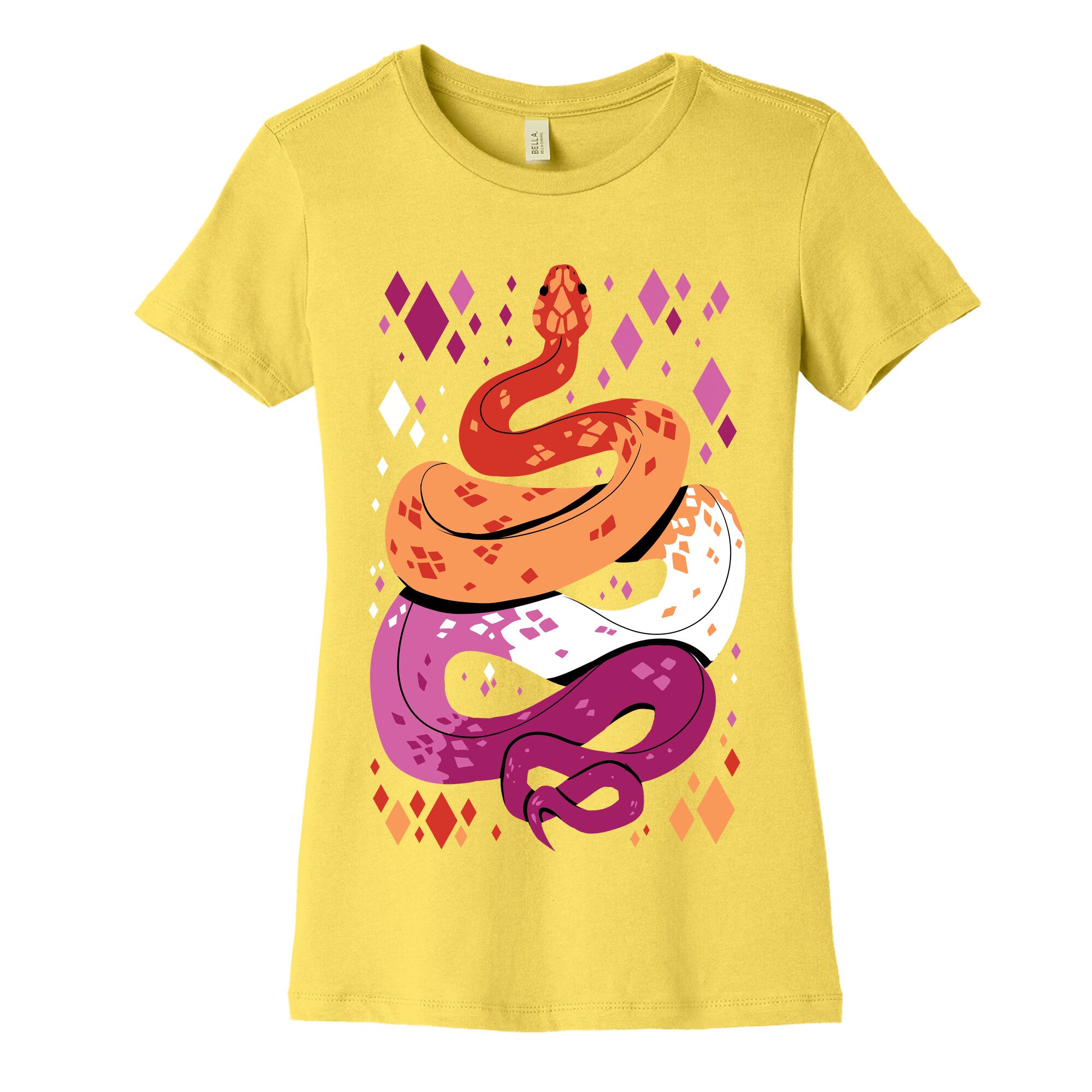 Pride Snakes: Lesbian Women's Cotton Tee