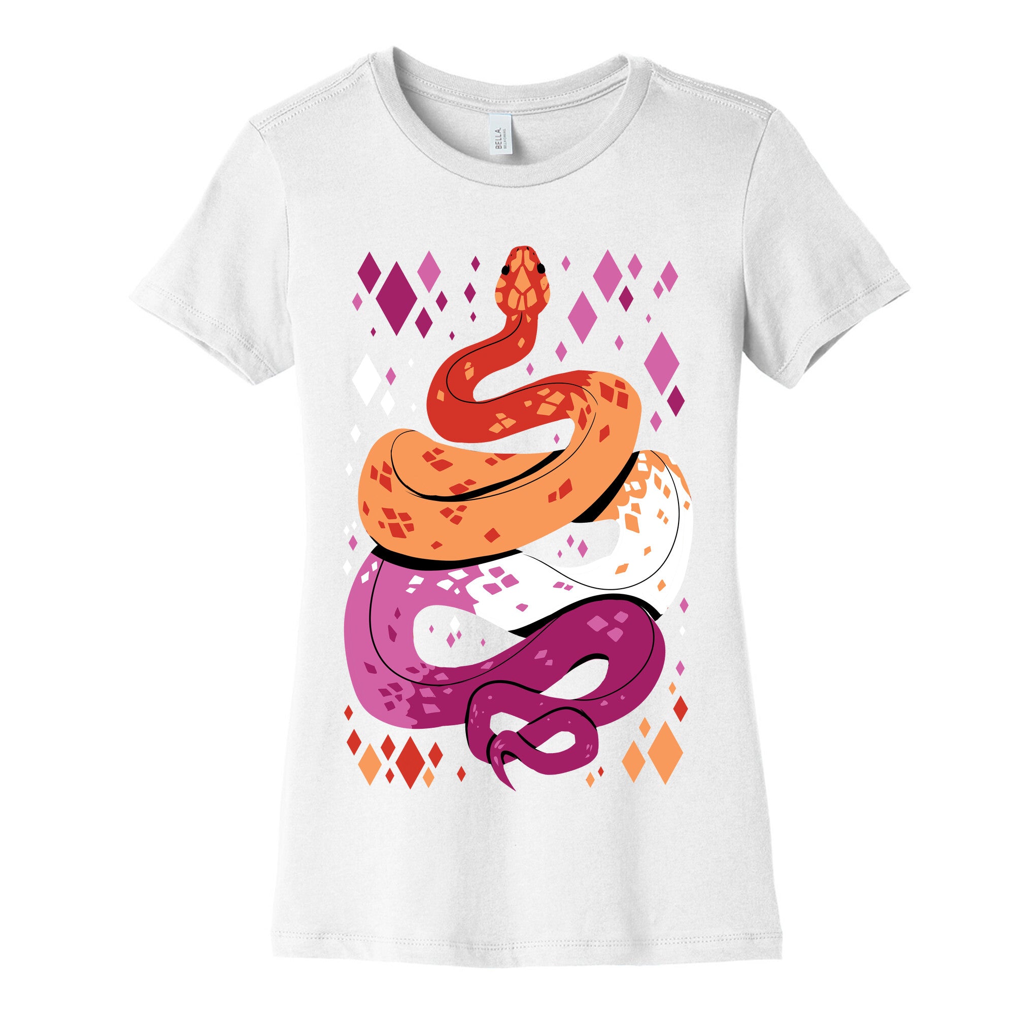 Pride Snakes: Lesbian Women's Cotton Tee