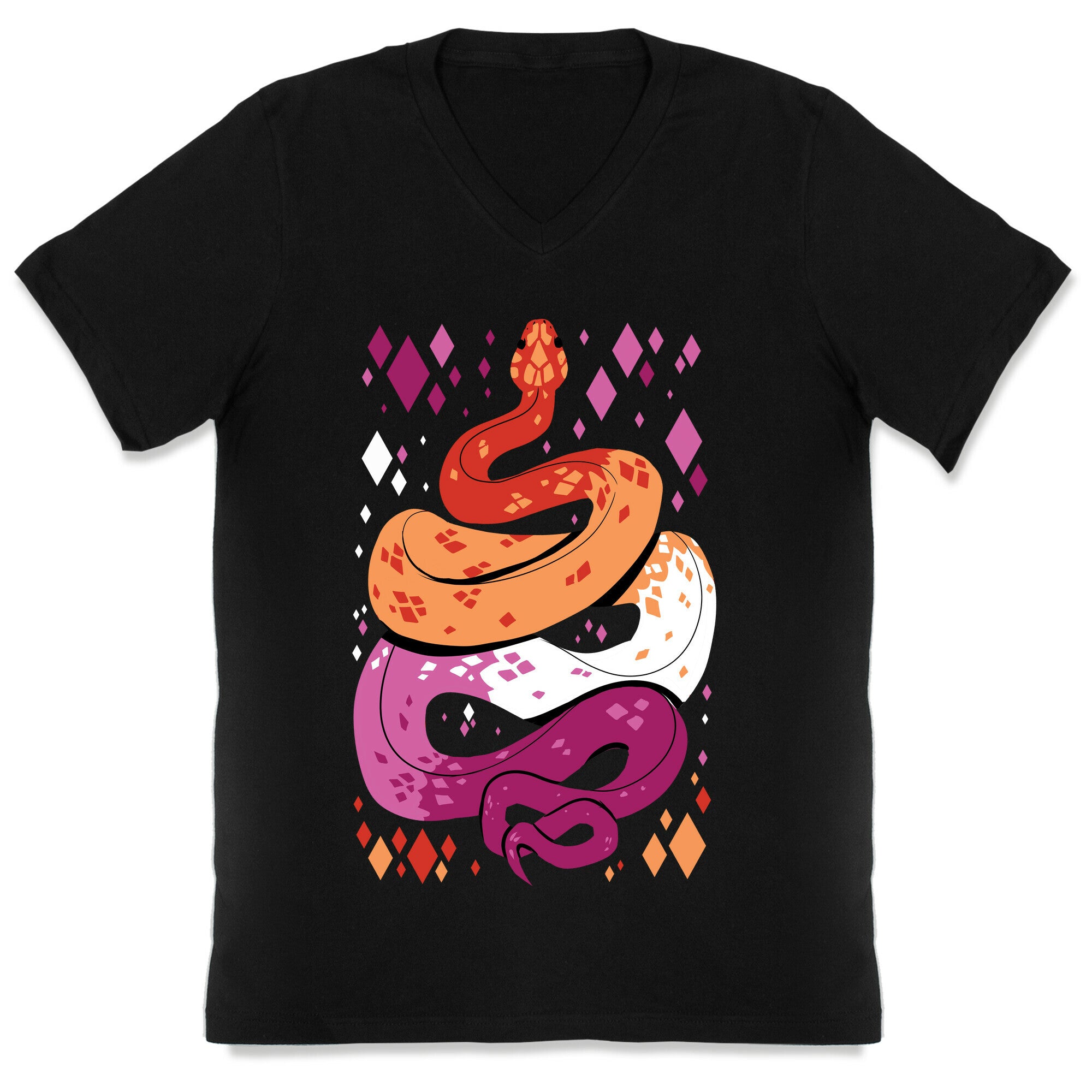 Pride Snakes: Lesbian V-Neck