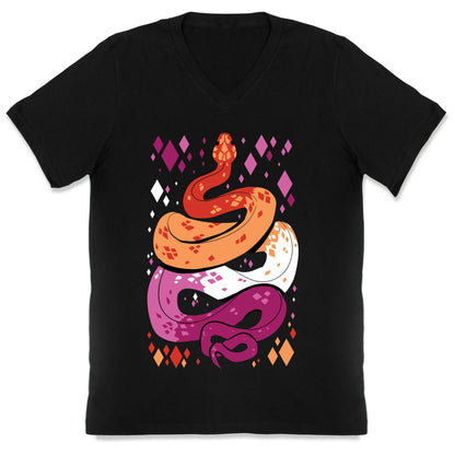 Pride Snakes: Lesbian V-Neck