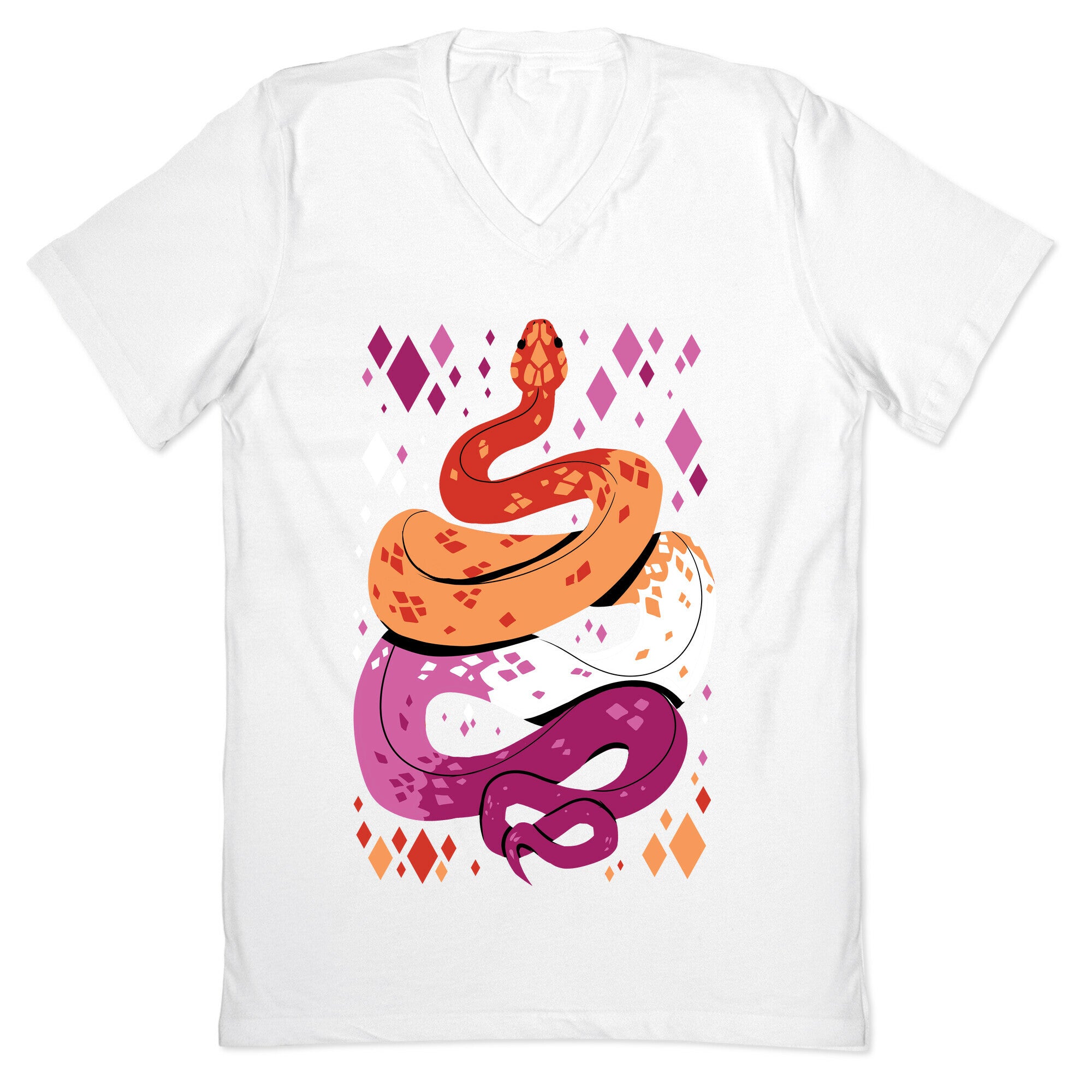 Pride Snakes: Lesbian V-Neck