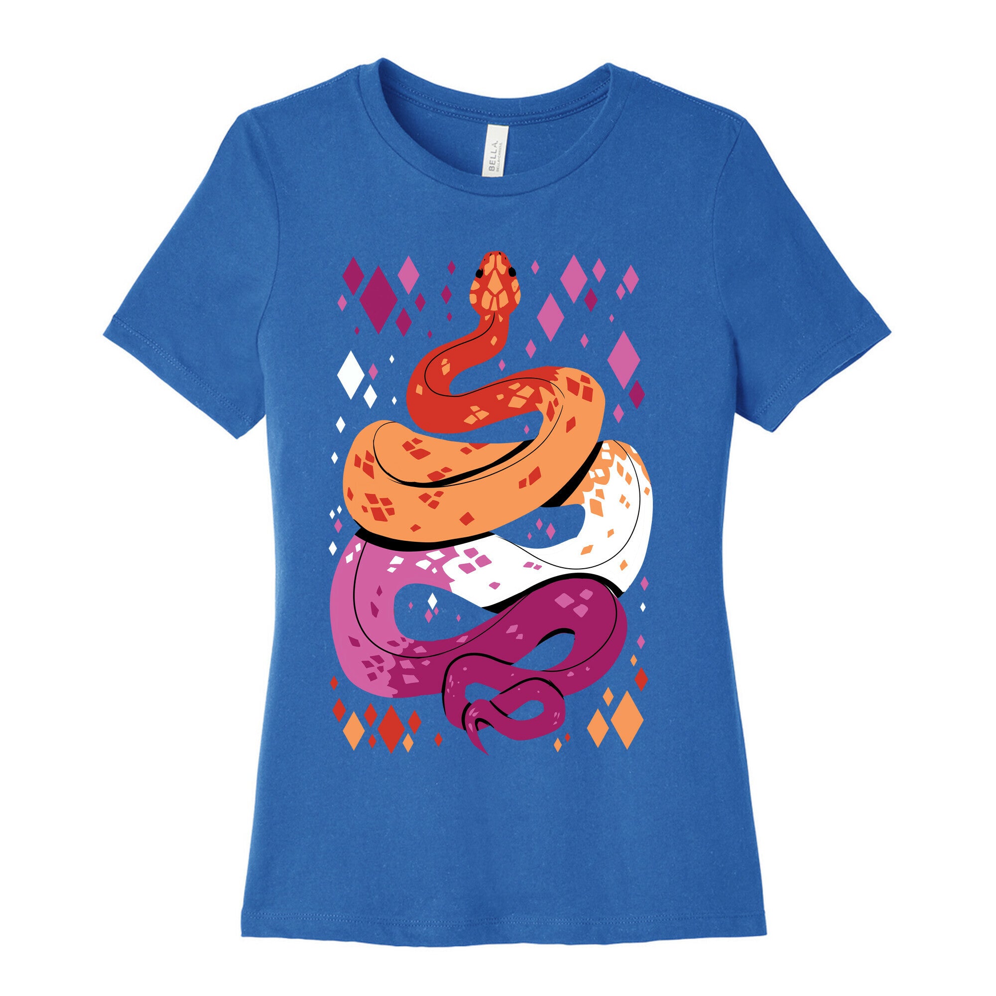 Pride Snakes: Lesbian Women's Cotton Tee