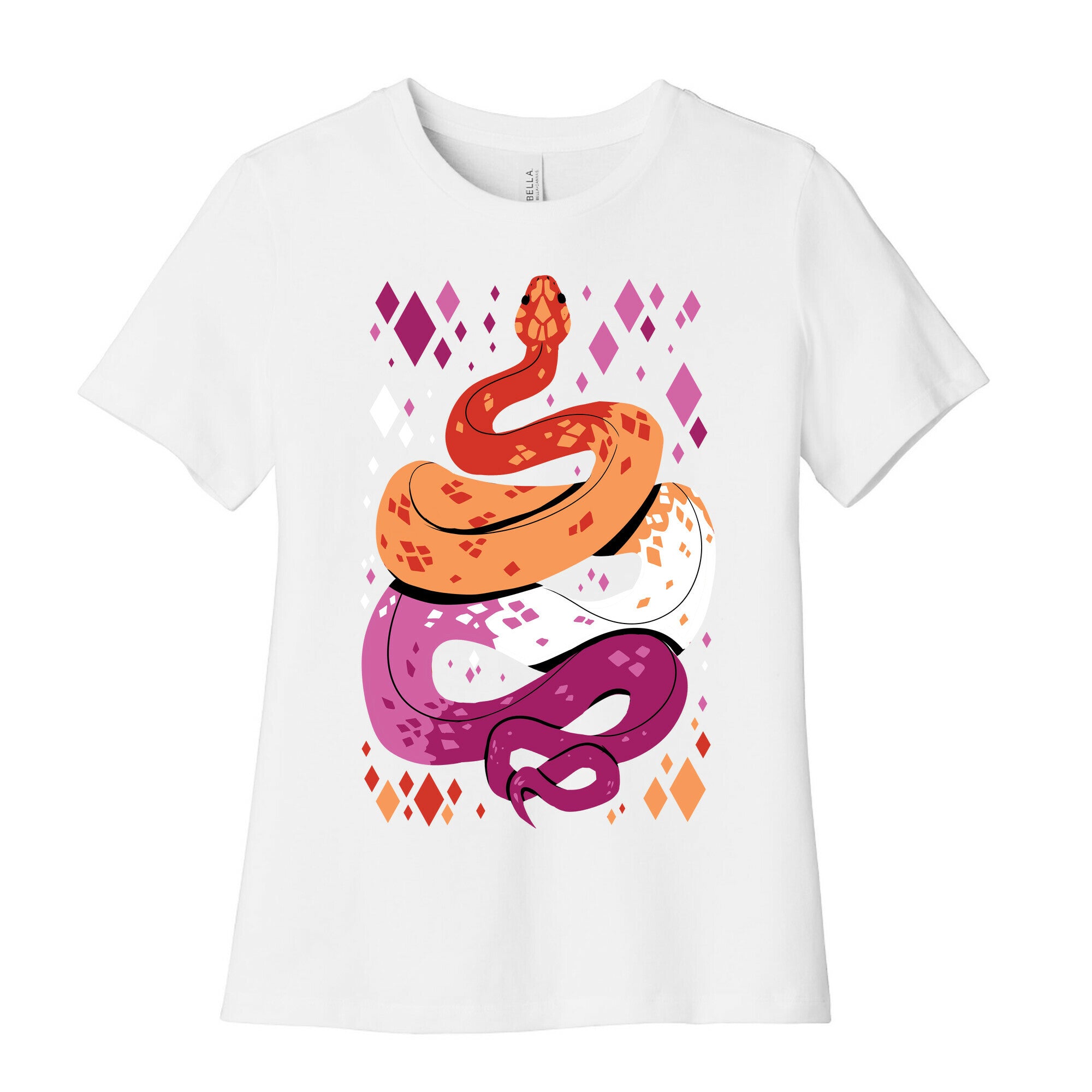 Pride Snakes: Lesbian Women's Cotton Tee