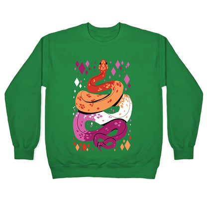 Pride Snakes: Lesbian Crewneck Sweatshirt