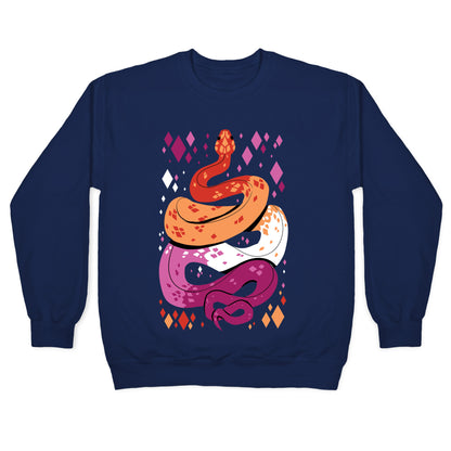 Pride Snakes: Lesbian Crewneck Sweatshirt