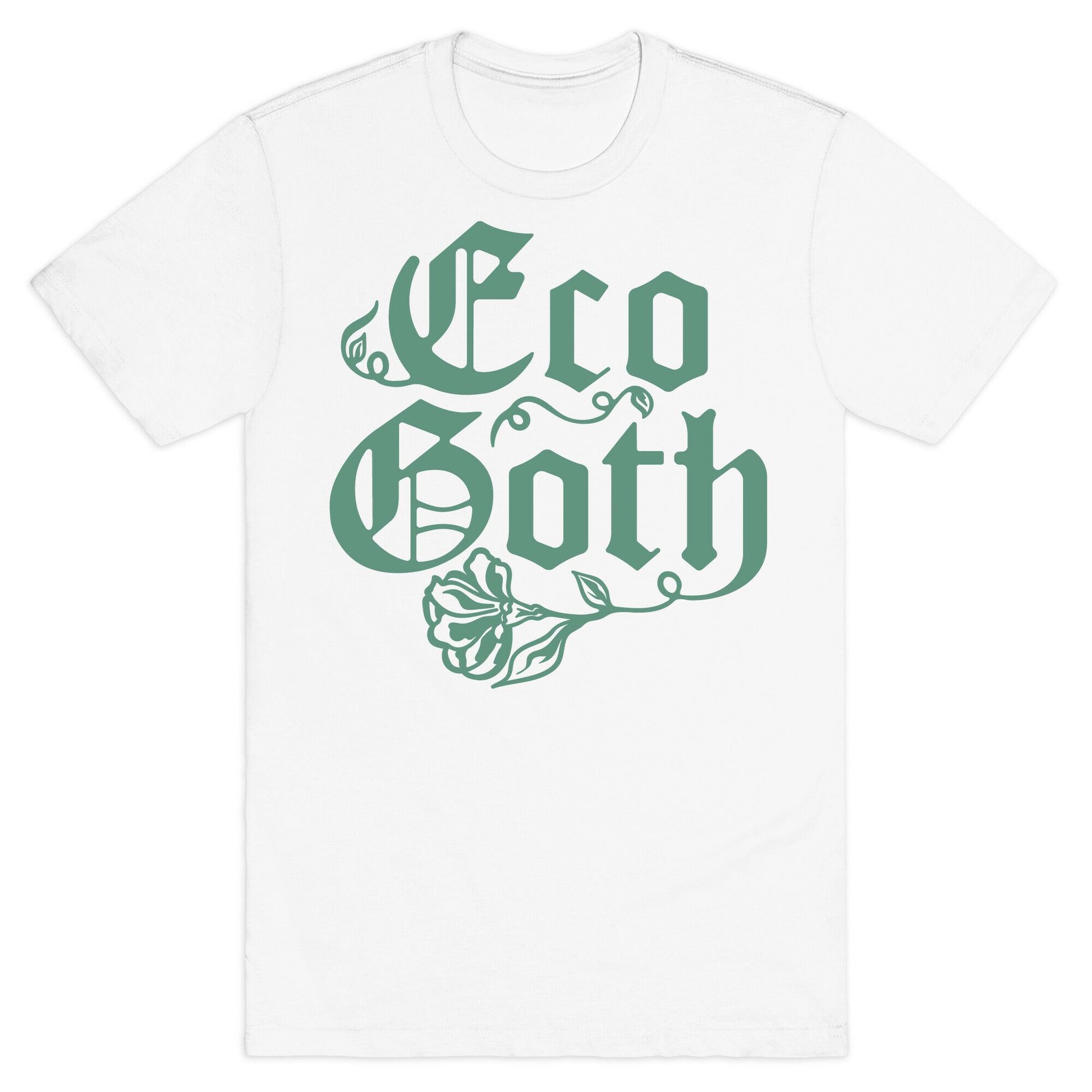 Eco Goth White Print T-Shirt