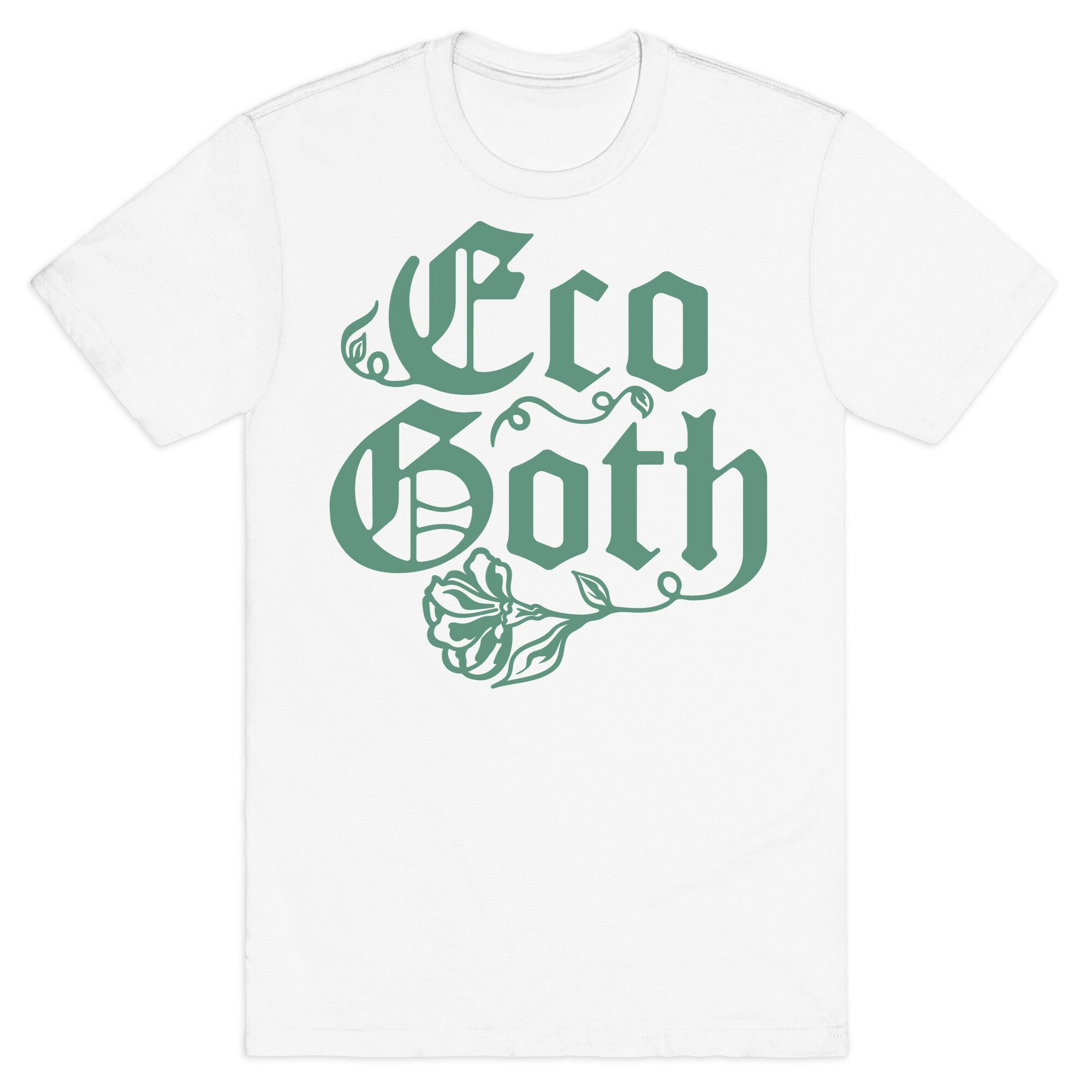 Eco Goth White Print T-Shirt