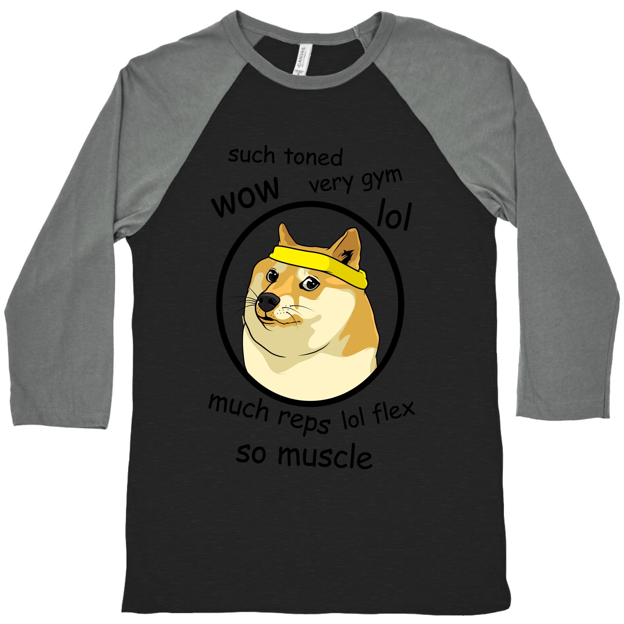 Fitness Doge Baseball Tee