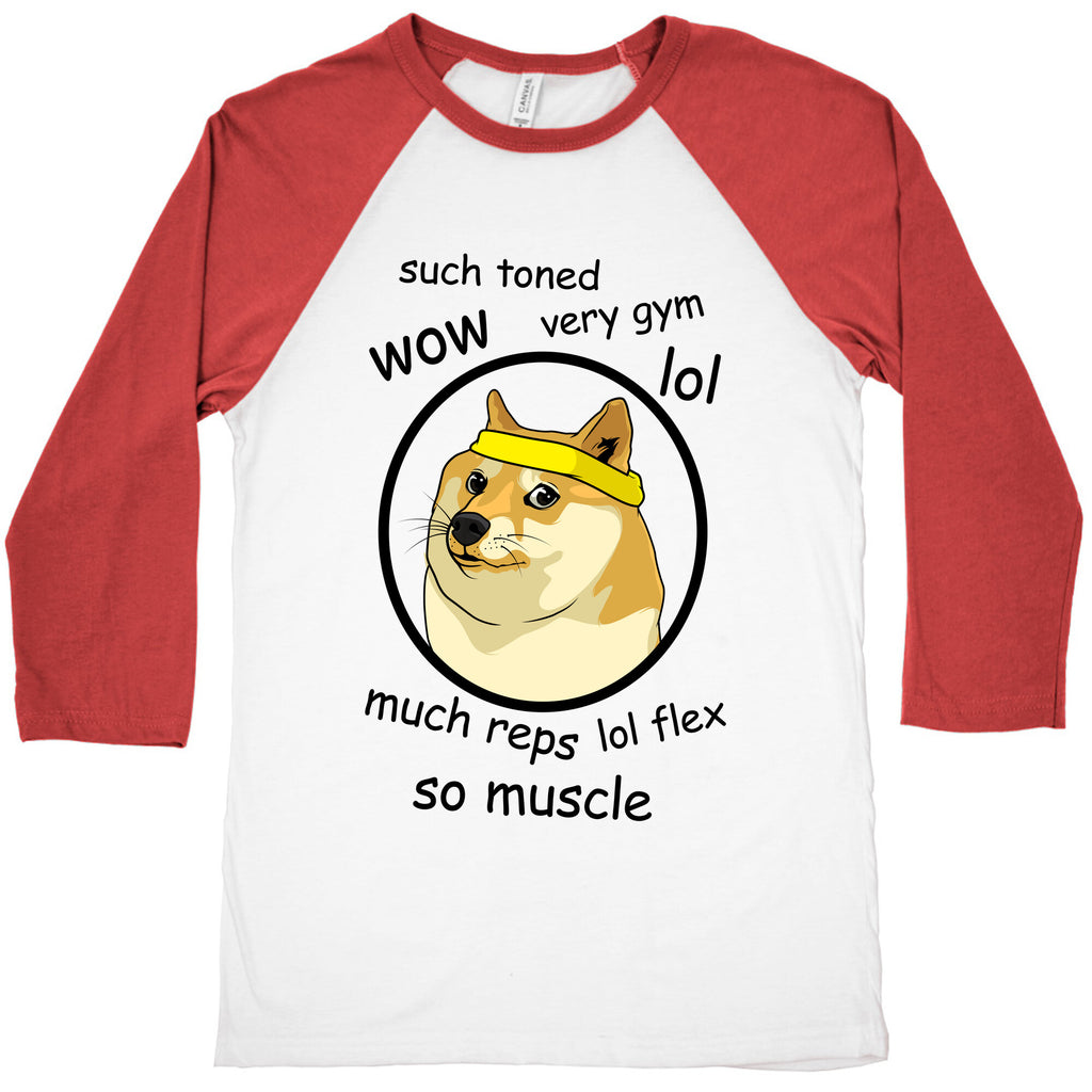 Fitness Doge Baseball Tee