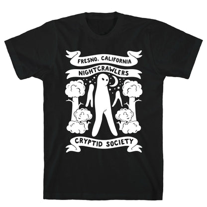 Fresno Nightcrawlers Cryptid Society White Print T-Shirt