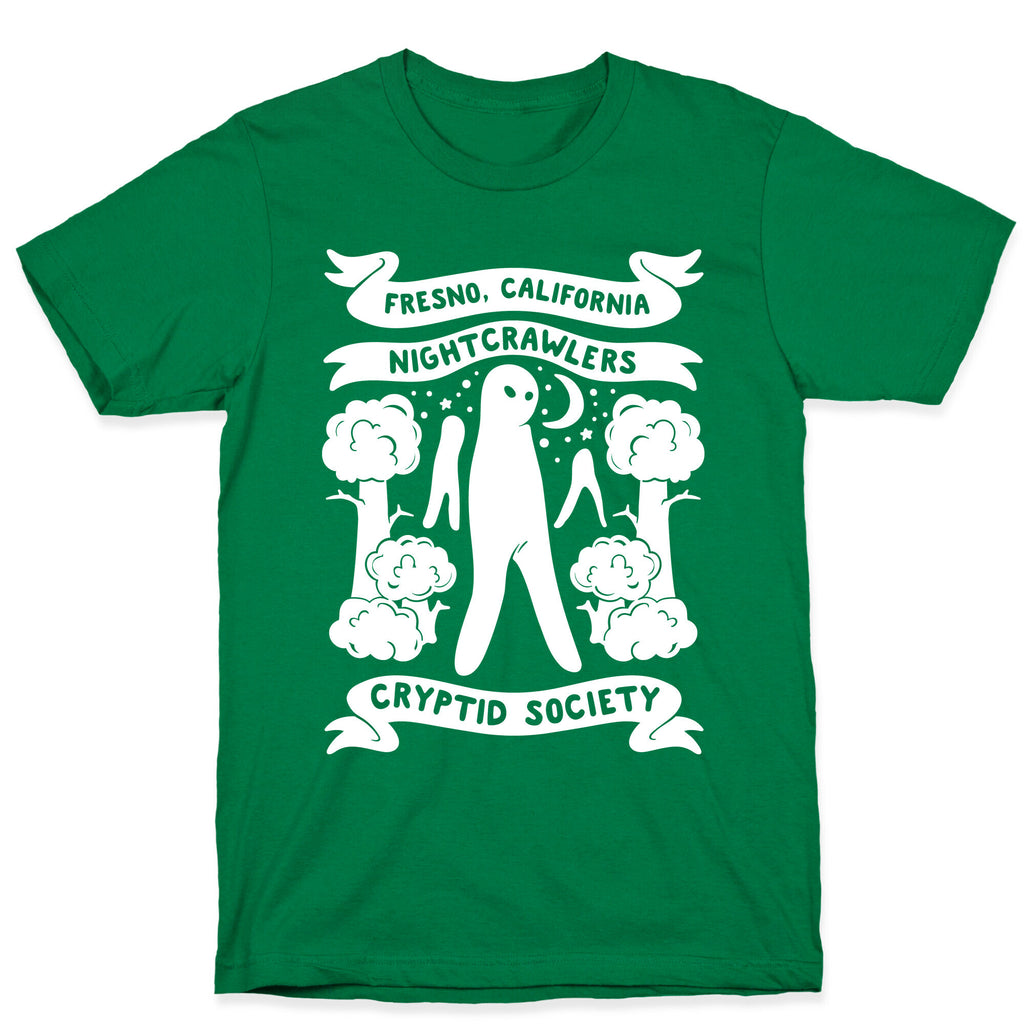 Fresno Nightcrawlers Cryptid Society White Print T-Shirt