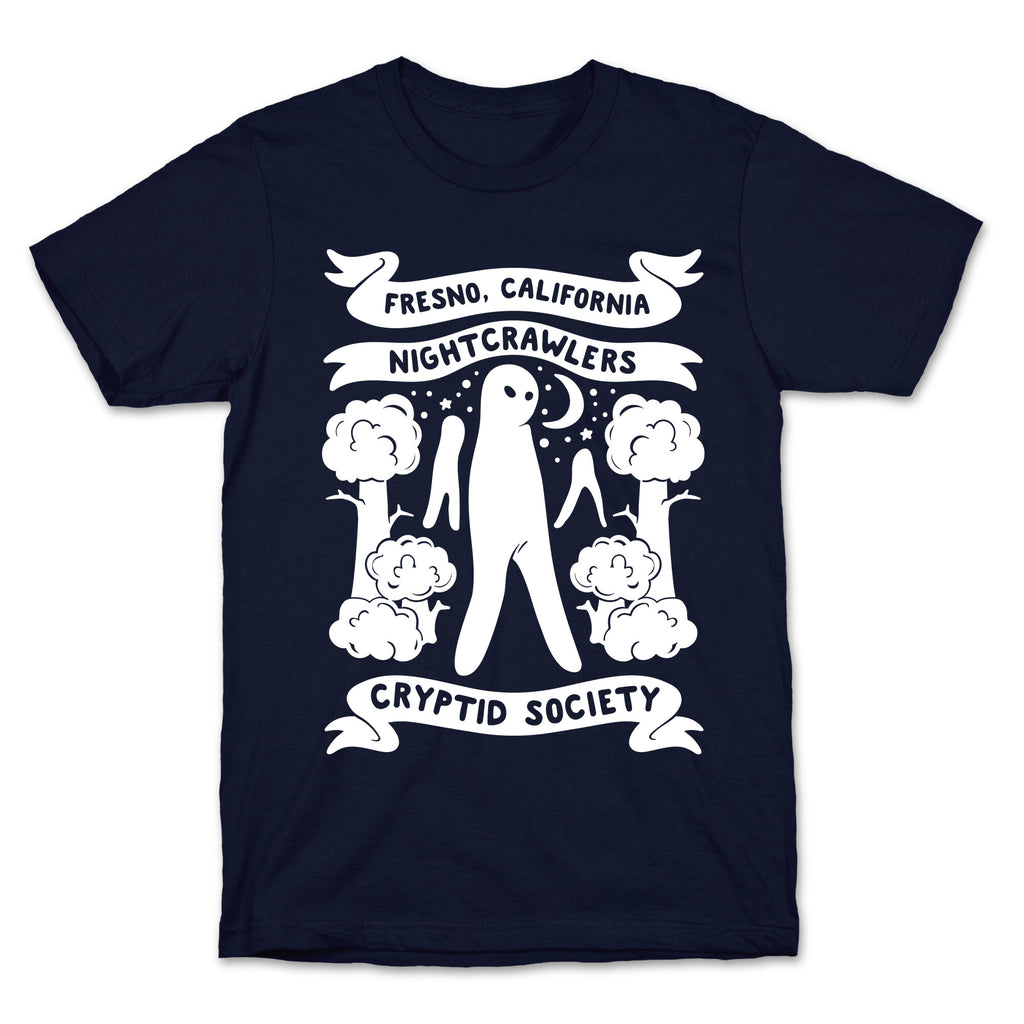 Fresno Nightcrawlers Cryptid Society White Print T-Shirt