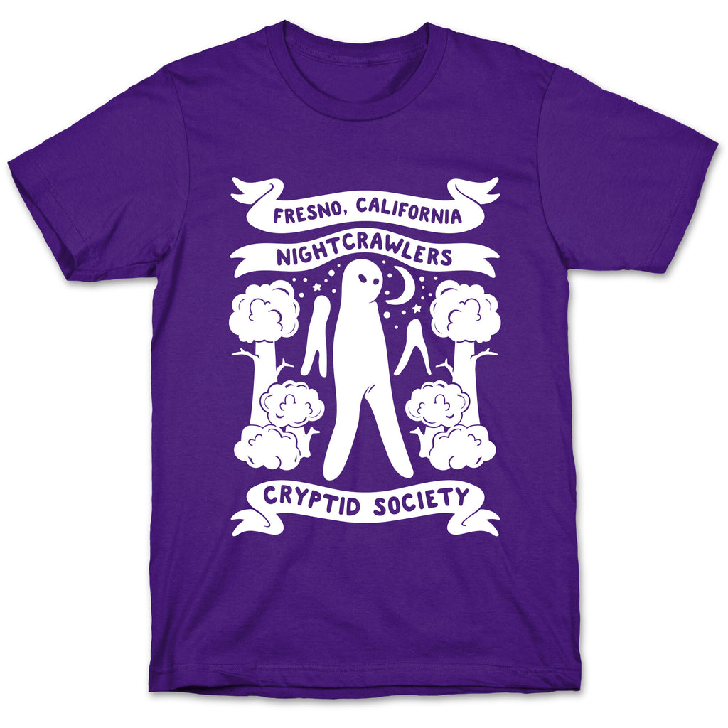Fresno Nightcrawlers Cryptid Society White Print T-Shirt