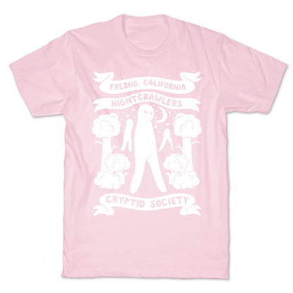 Fresno Nightcrawlers Cryptid Society White Print T-Shirt