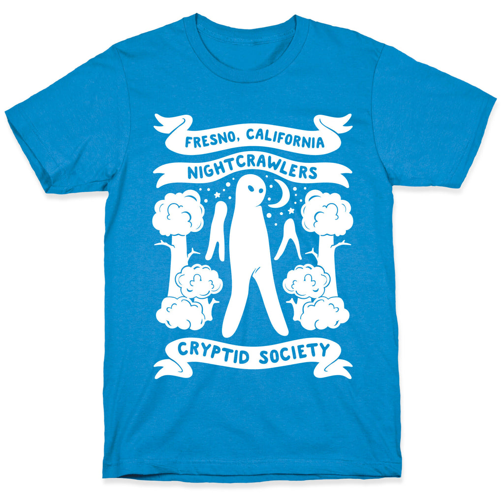 Fresno Nightcrawlers Cryptid Society White Print T-Shirt