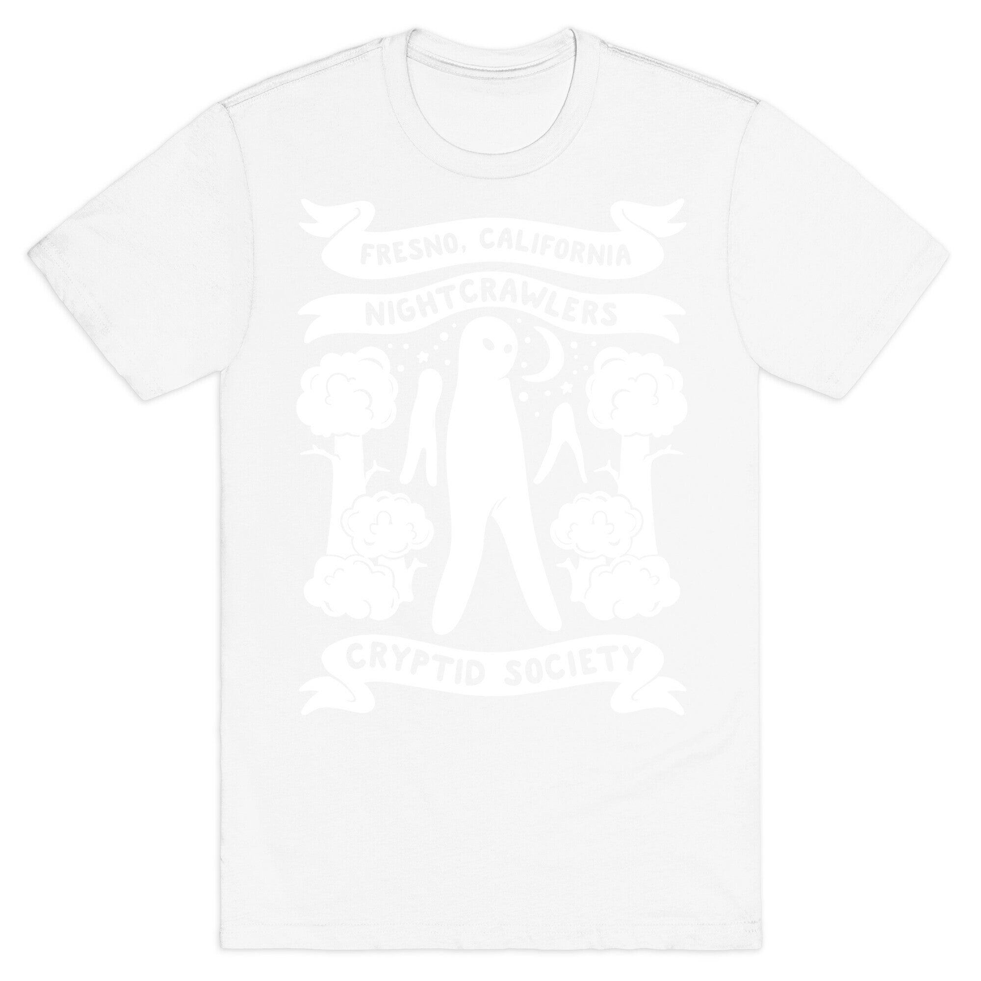 Fresno Nightcrawlers Cryptid Society White Print T-Shirt