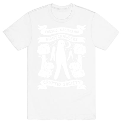 Fresno Nightcrawlers Cryptid Society White Print T-Shirt