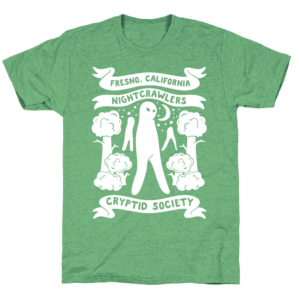 Fresno Nightcrawlers Cryptid Society White Print Unisex Triblend Tee