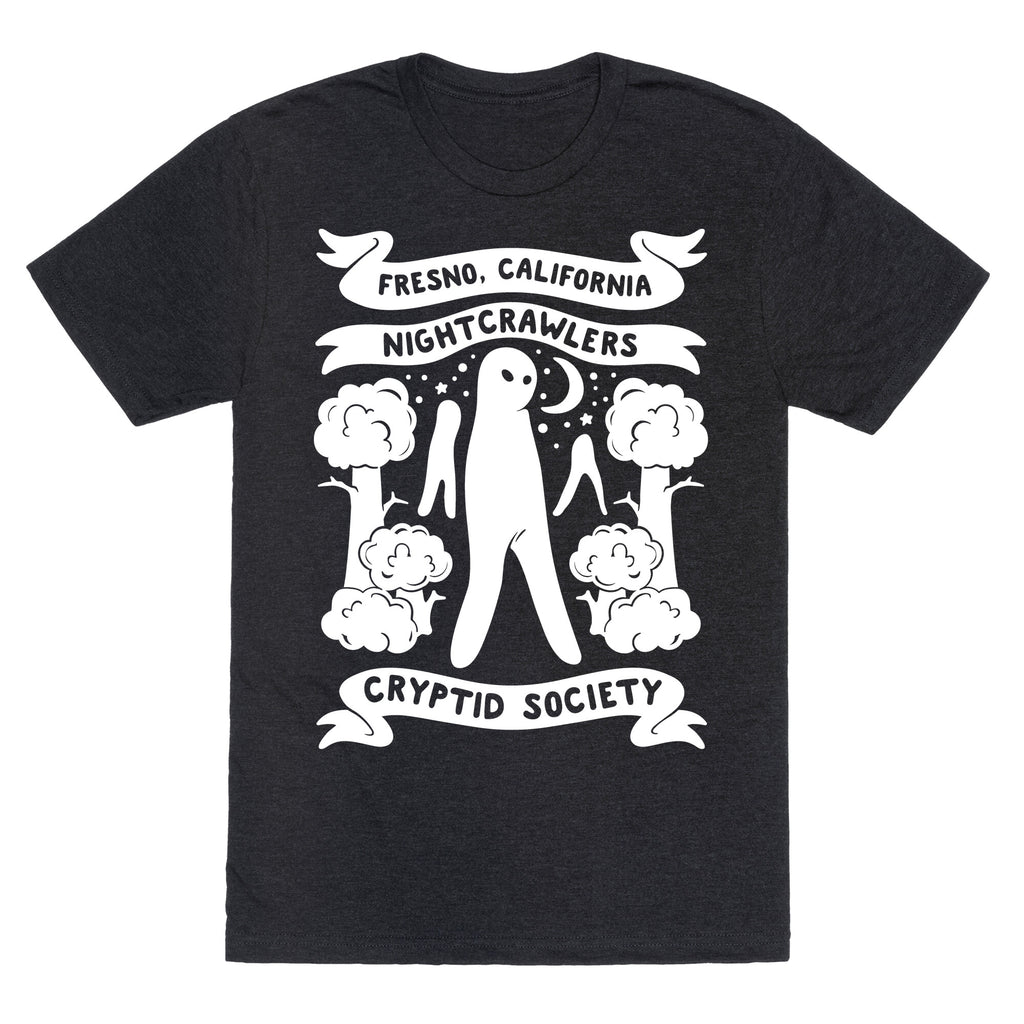 Fresno Nightcrawlers Cryptid Society White Print Unisex Triblend Tee