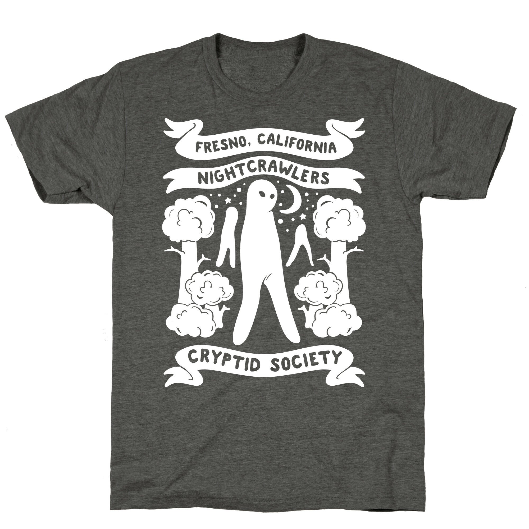 Fresno Nightcrawlers Cryptid Society White Print Unisex Triblend Tee