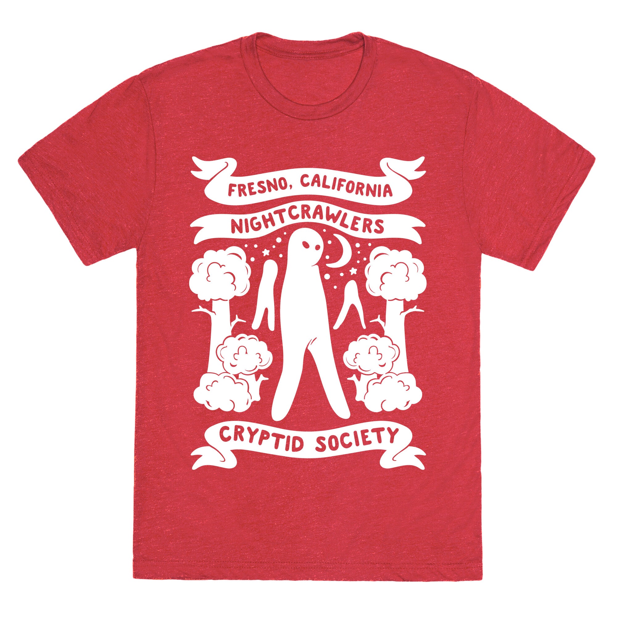 Fresno Nightcrawlers Cryptid Society White Print Unisex Triblend Tee