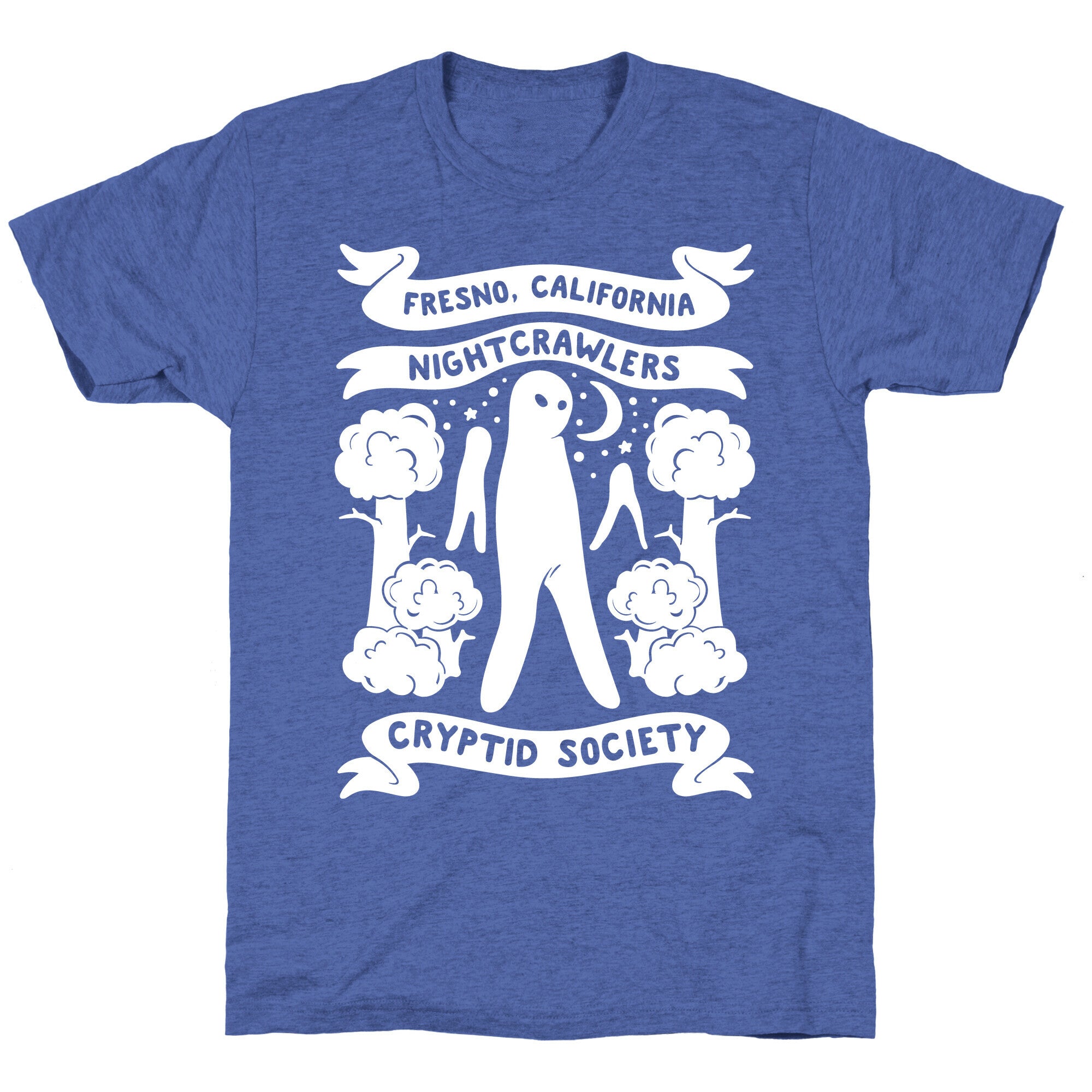 Fresno Nightcrawlers Cryptid Society White Print Unisex Triblend Tee
