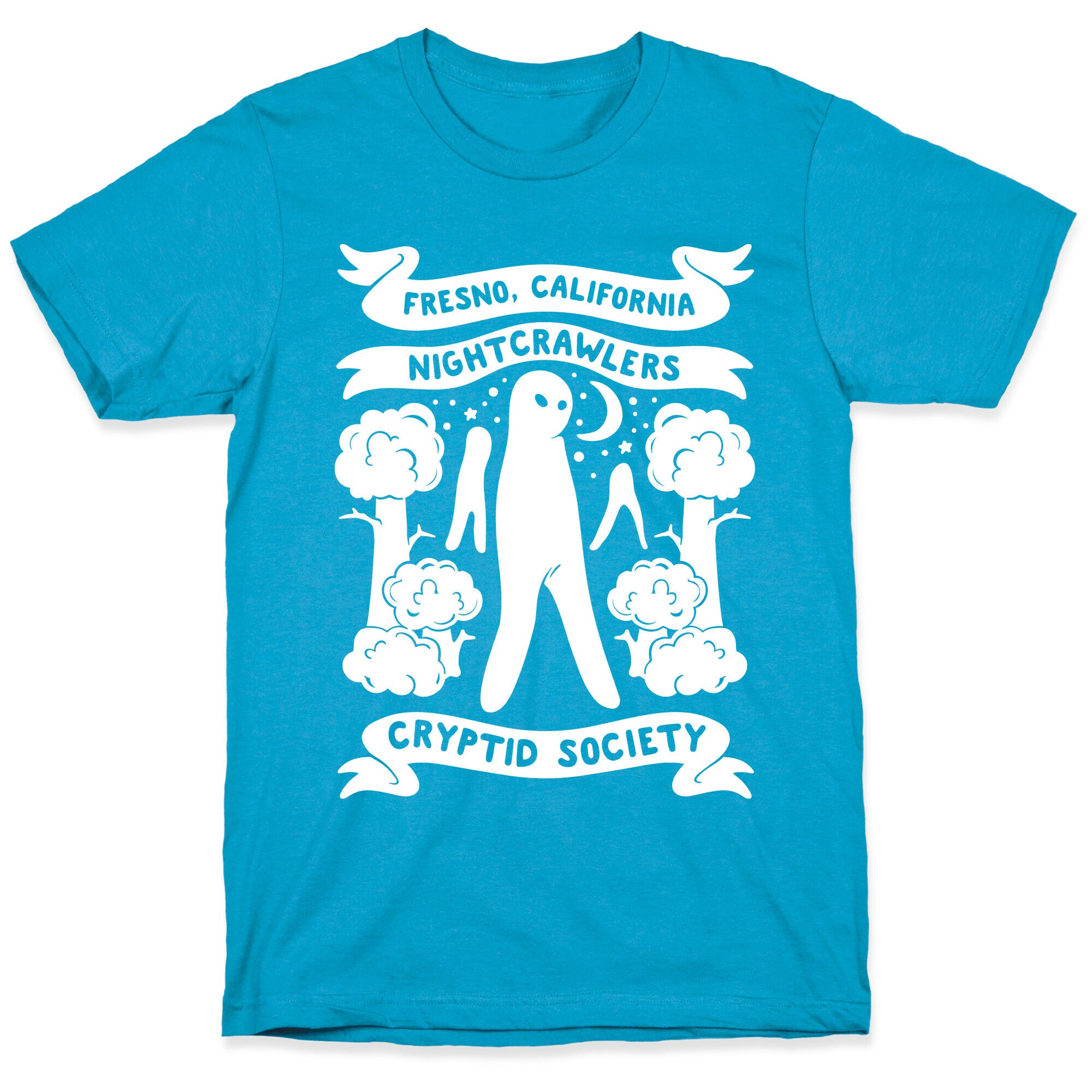 Fresno Nightcrawlers Cryptid Society White Print Unisex Triblend Tee
