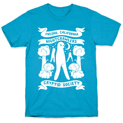 Fresno Nightcrawlers Cryptid Society White Print Unisex Triblend Tee