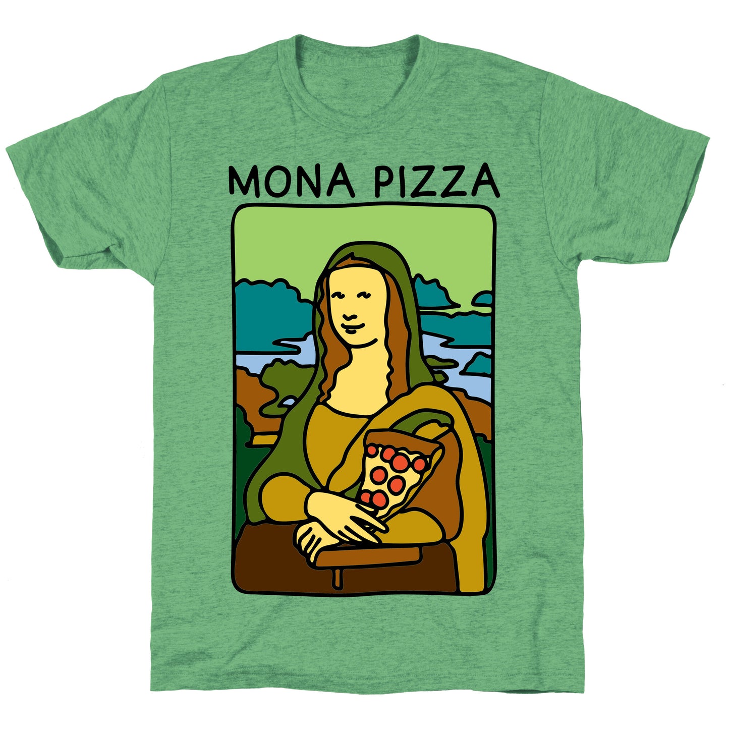 Mona Pizza Parody Unisex Triblend Tee