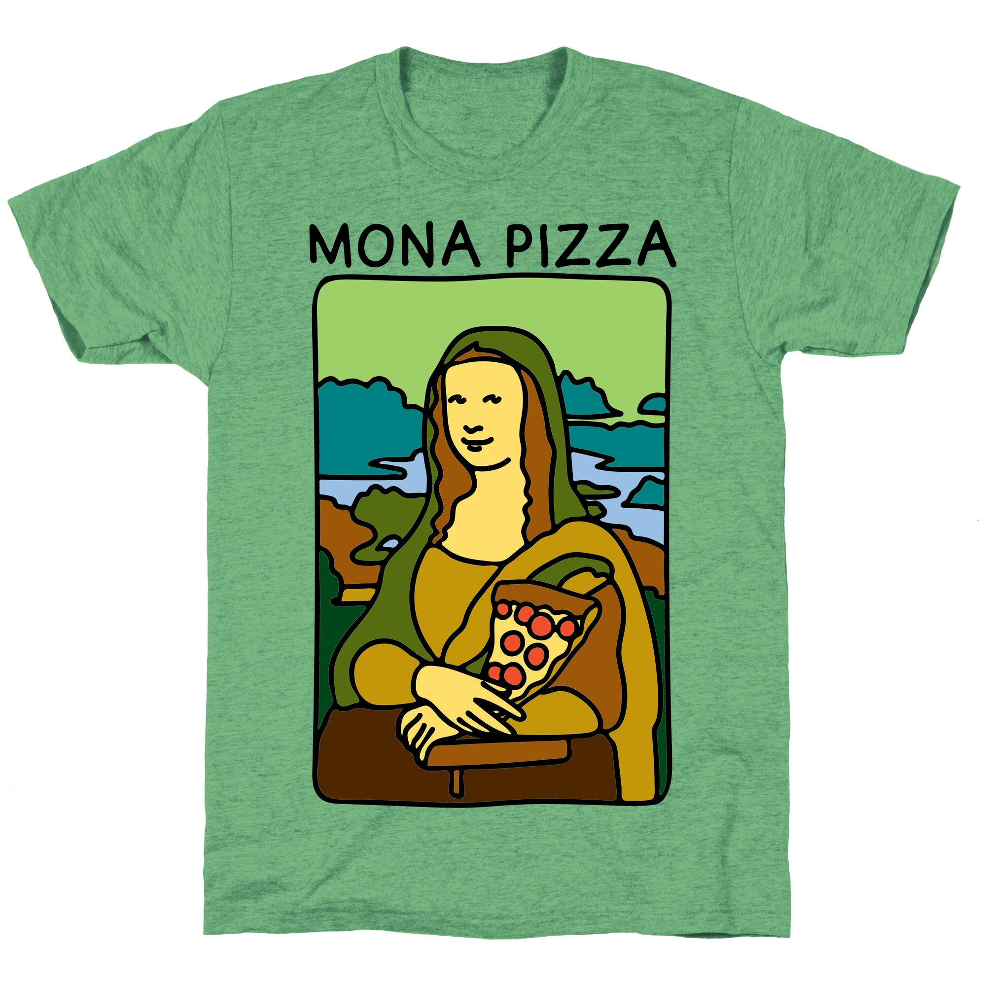 Mona Pizza Parody Unisex Triblend Tee