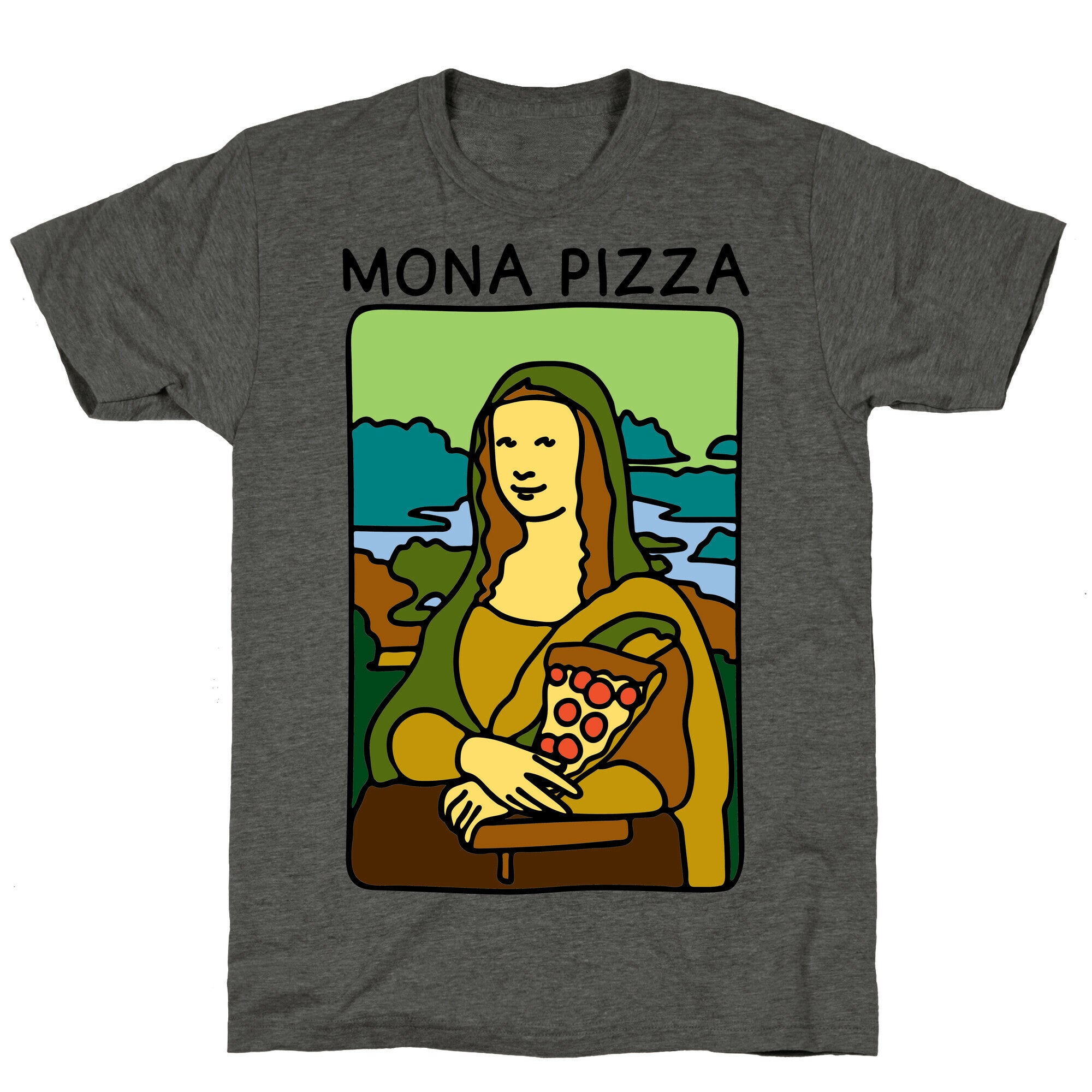 Mona Pizza Parody Unisex Triblend Tee