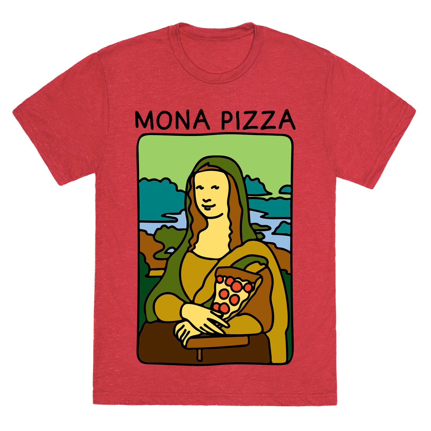 Mona Pizza Parody Unisex Triblend Tee