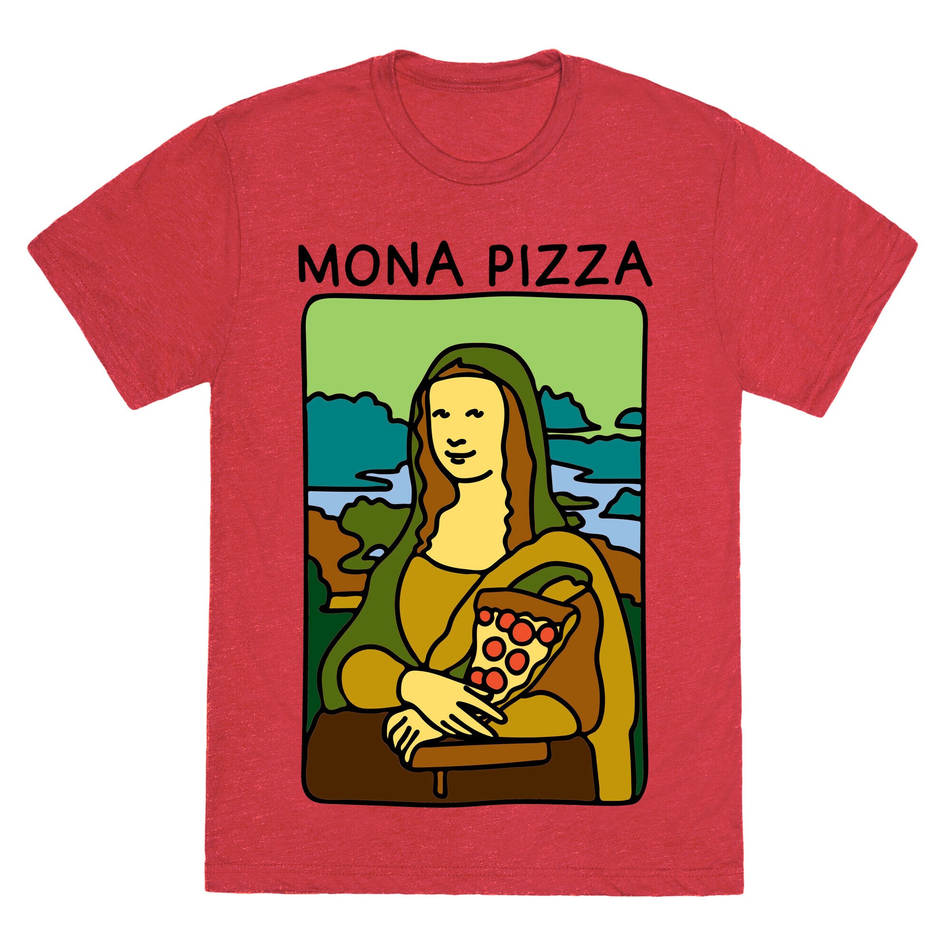 Mona Pizza Parody Unisex Triblend Tee