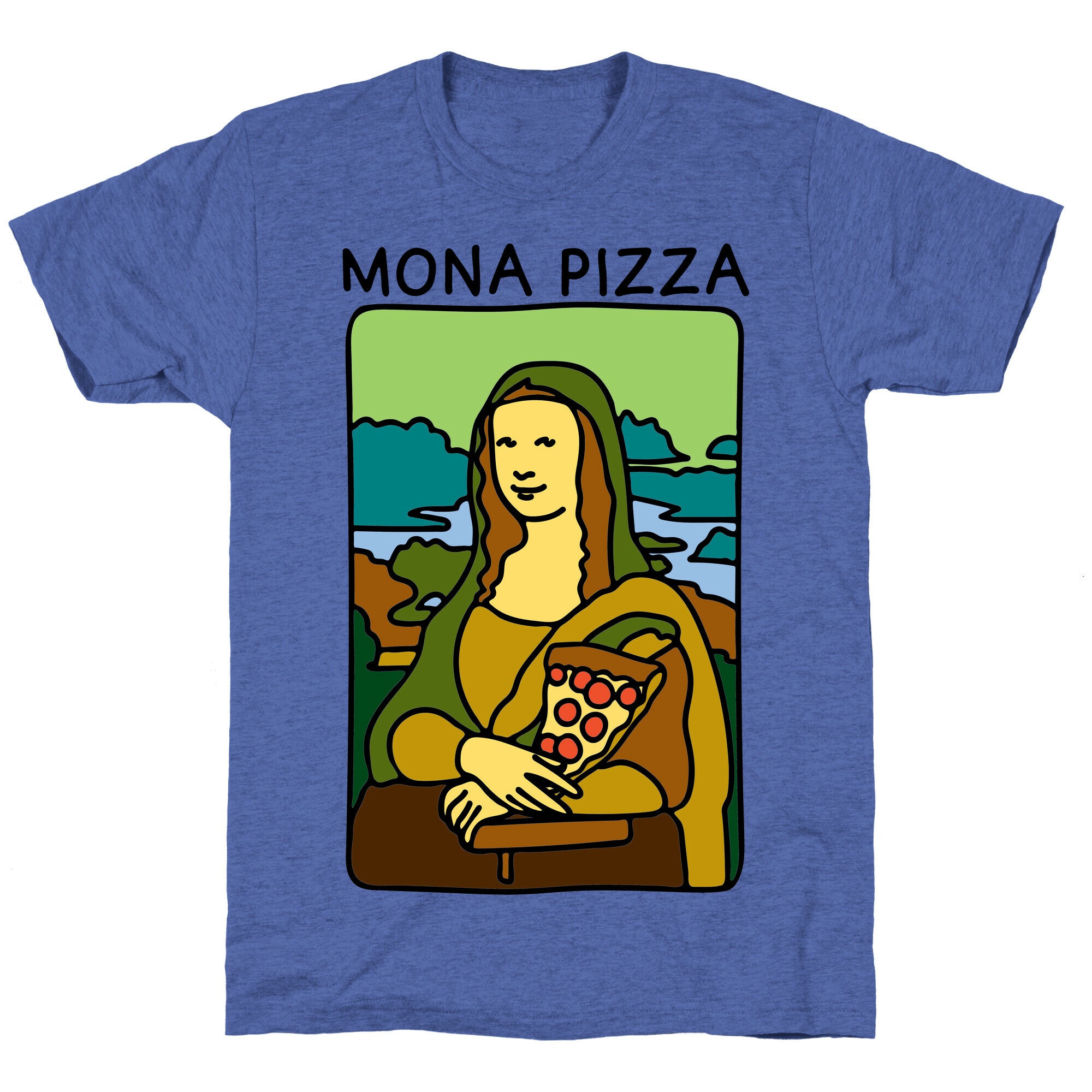 Mona Pizza Parody Unisex Triblend Tee
