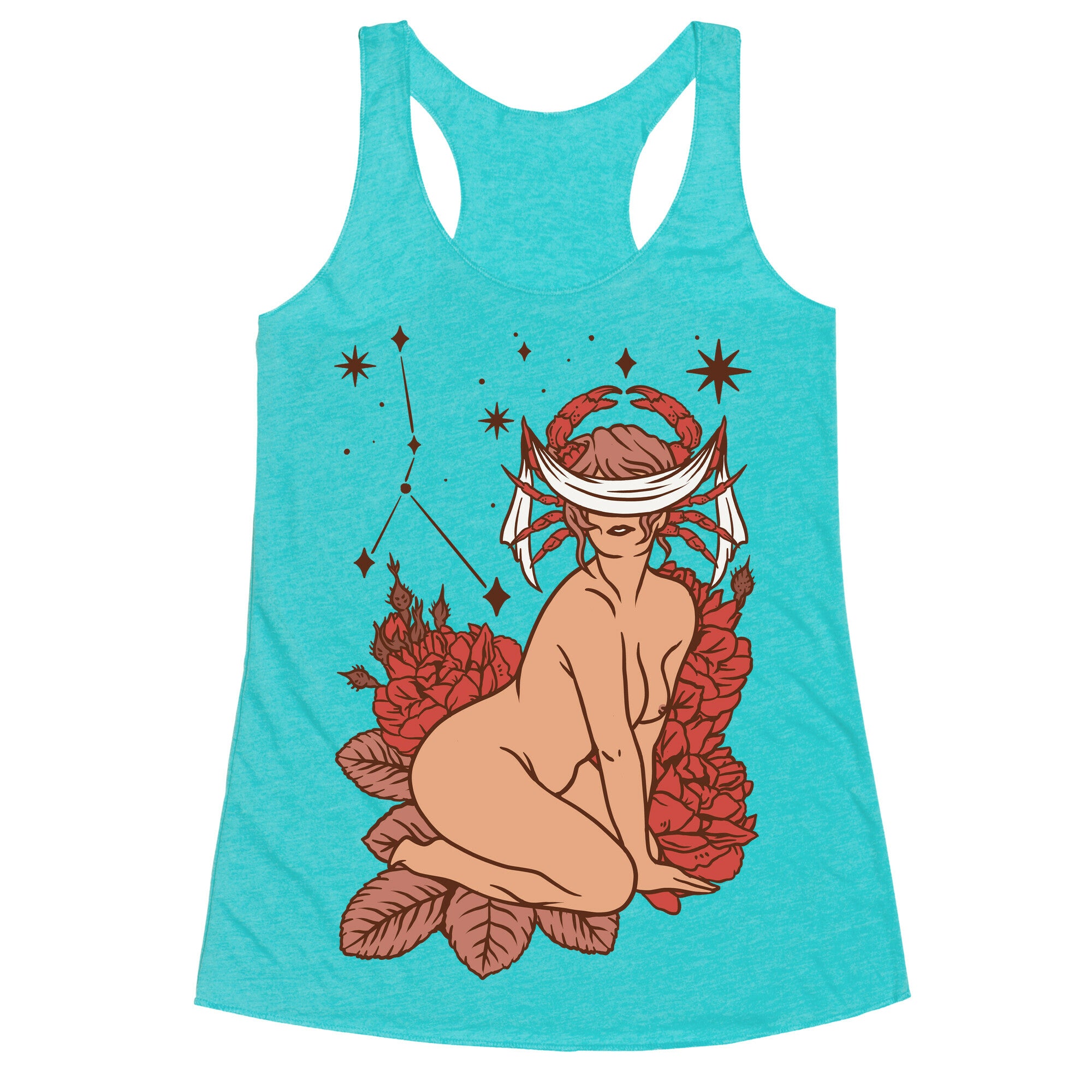 Zodiac Pinup Cancer Racerback Tank
