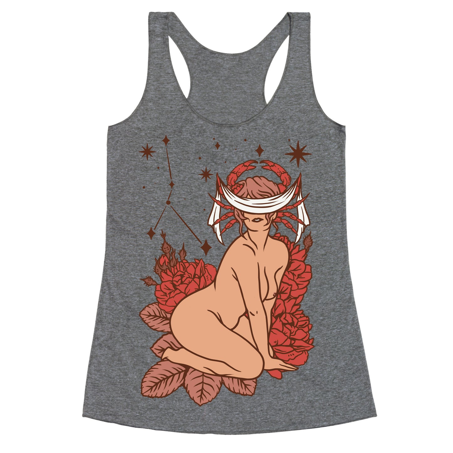 Zodiac Pinup Cancer Racerback Tank