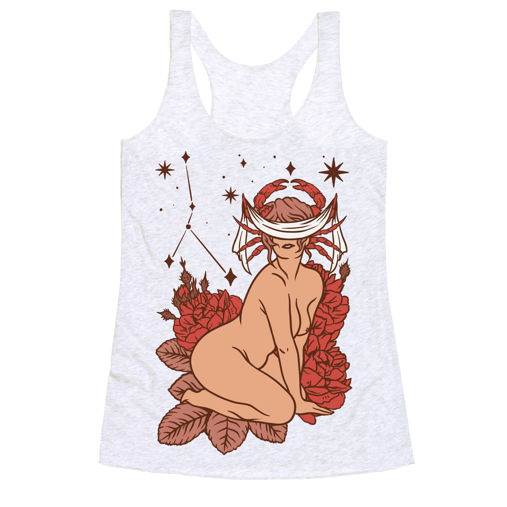 Zodiac Pinup Cancer Racerback Tank
