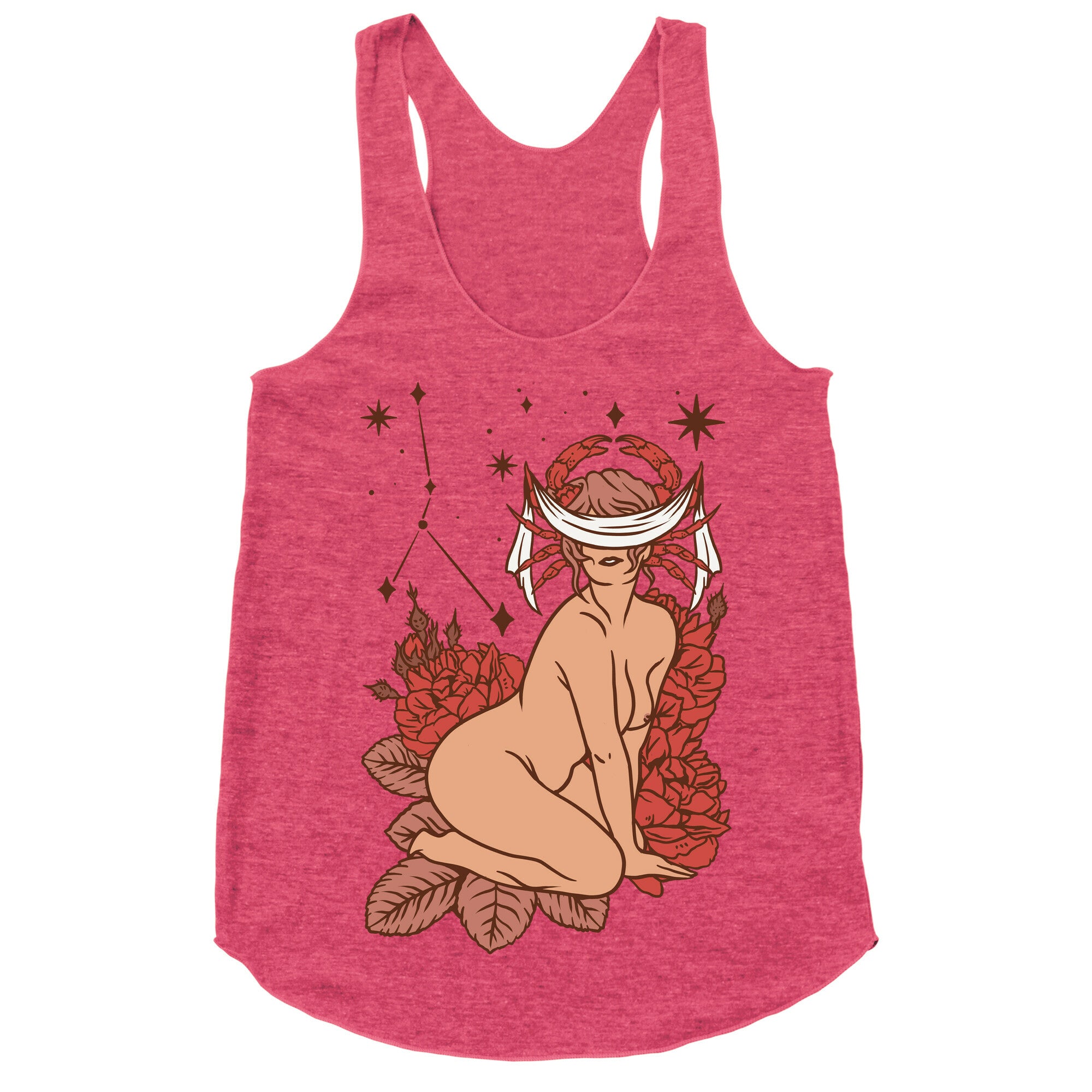 Zodiac Pinup Cancer Racerback Tank