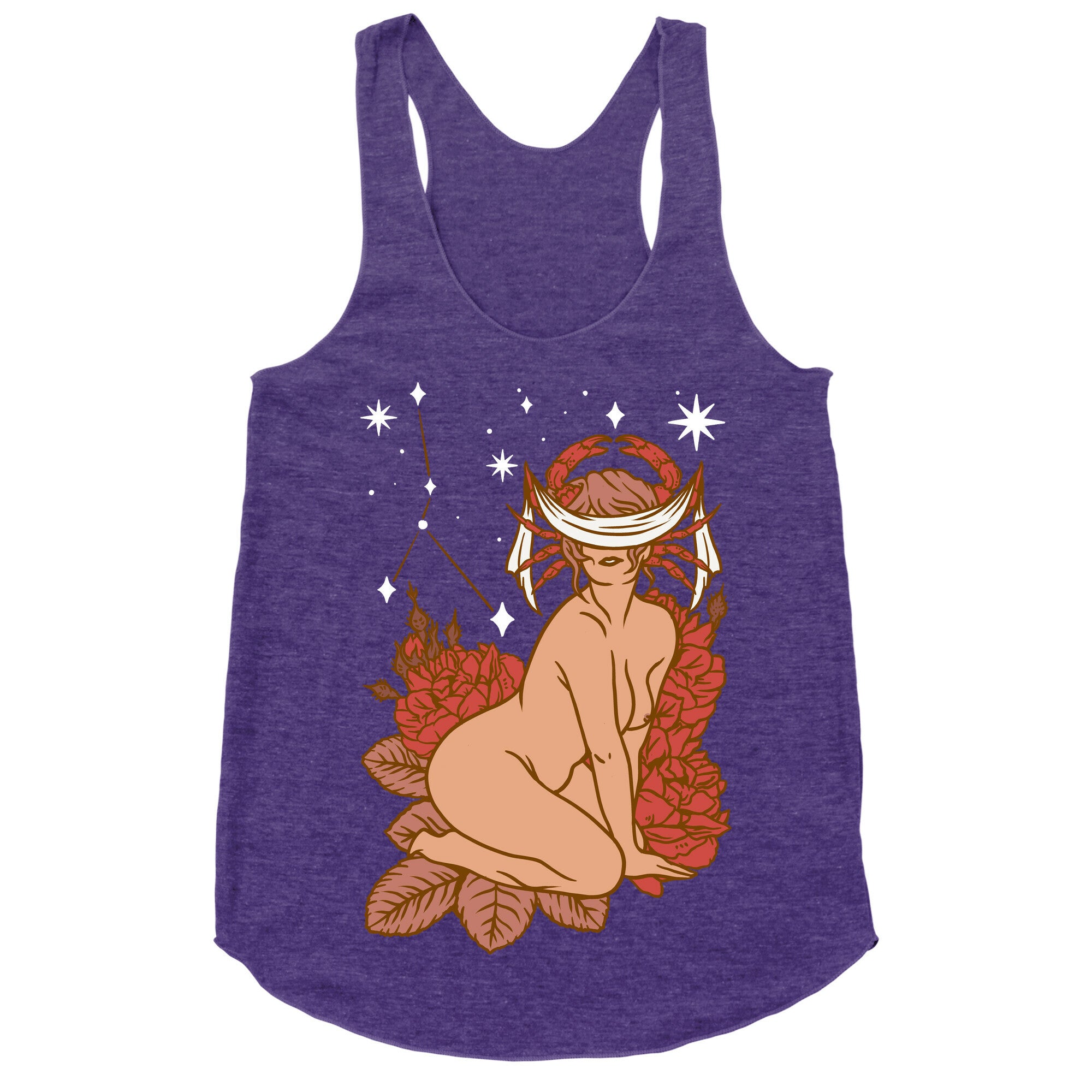 Zodiac Pinup Cancer Racerback Tank