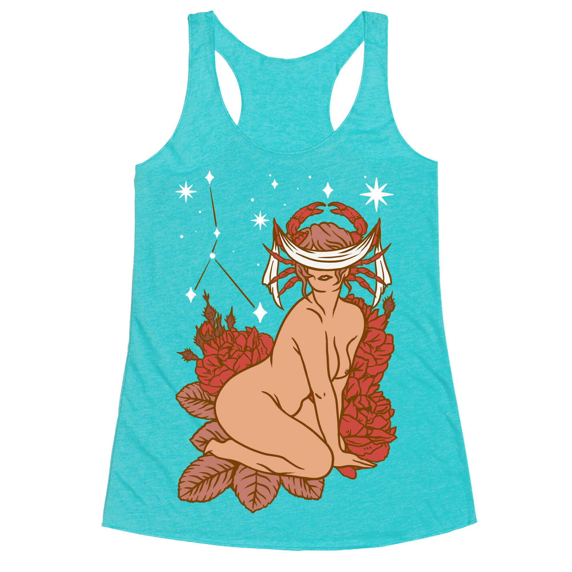 Zodiac Pinup Cancer Racerback Tank