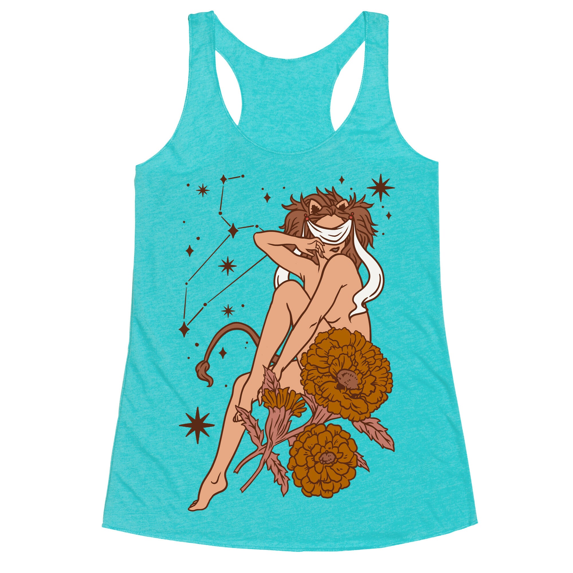 Zodiac Pinup Leo Racerback Tank