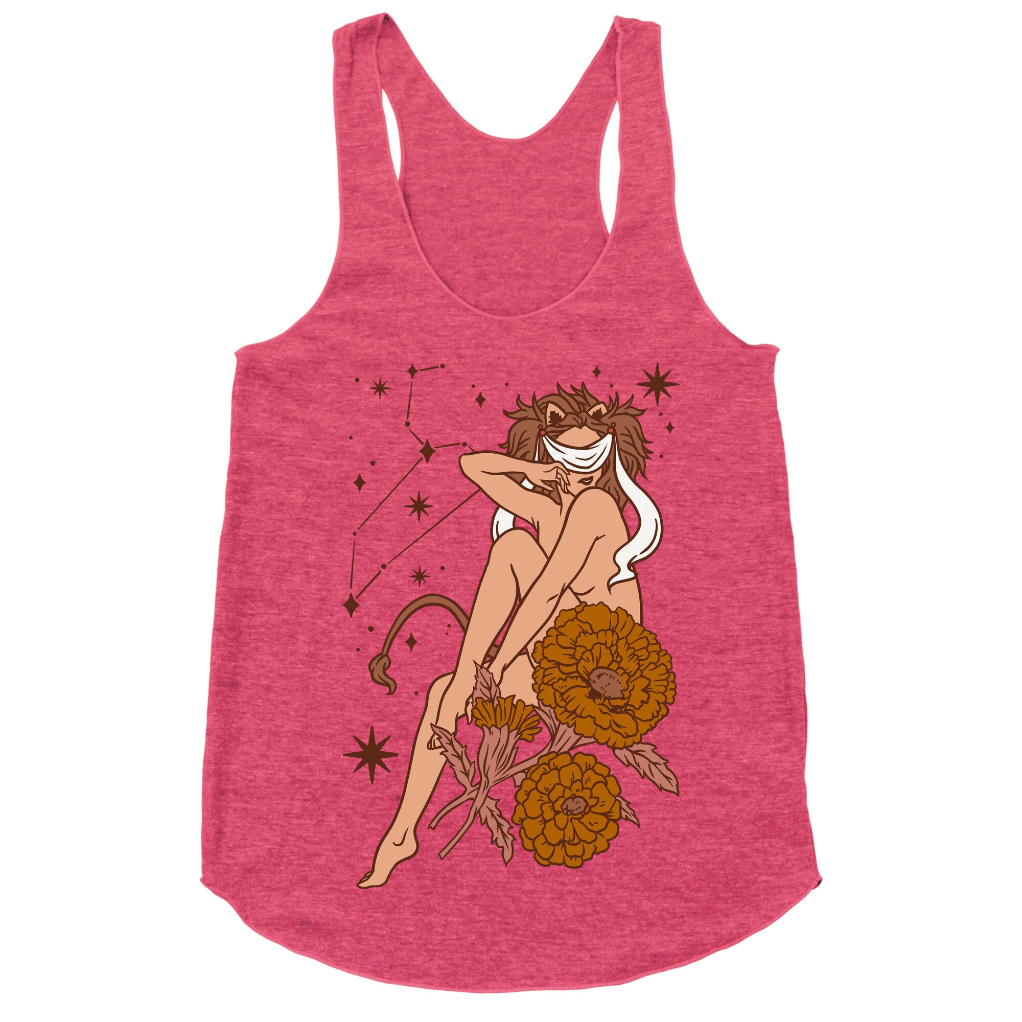 Zodiac Pinup Leo Racerback Tank