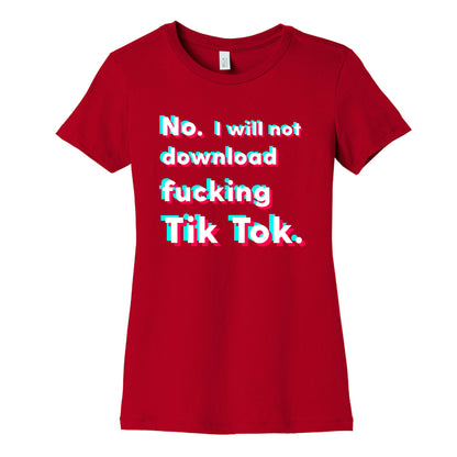 Anti-Tik Tok Parody Women's Cotton Tee