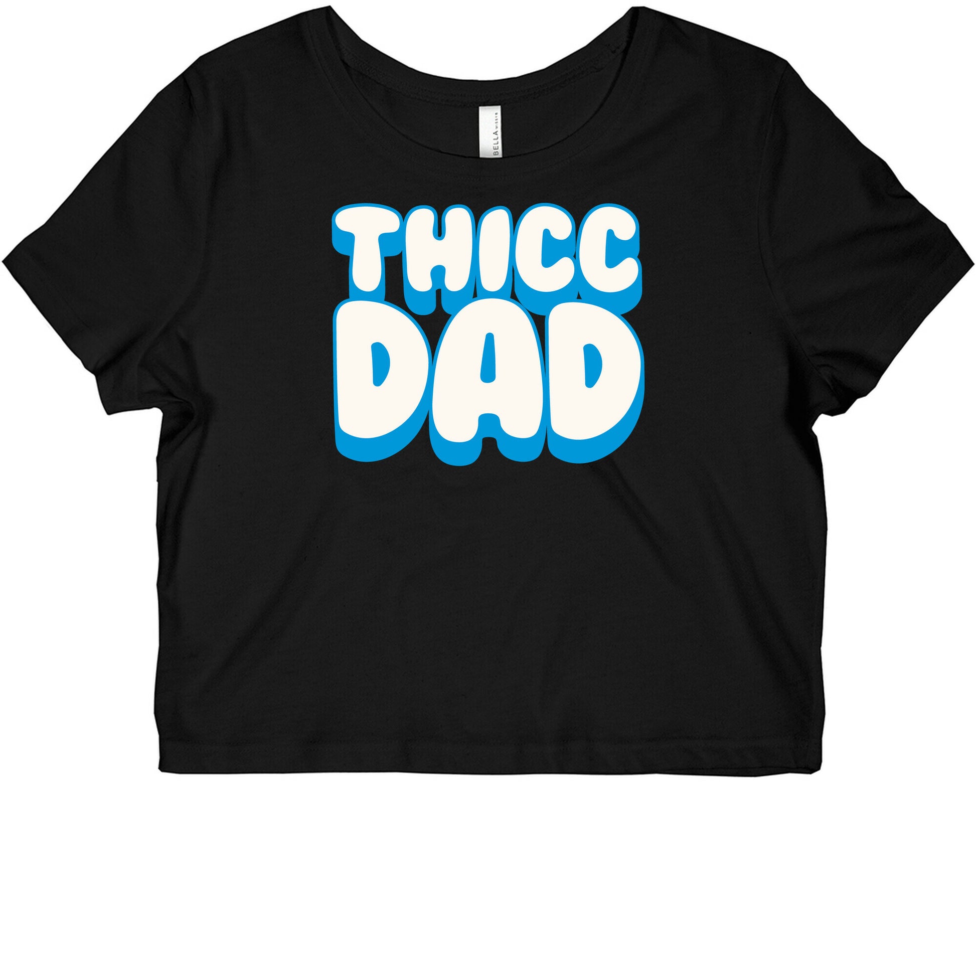 Thicc Dad White Print Graphic Baby Tee