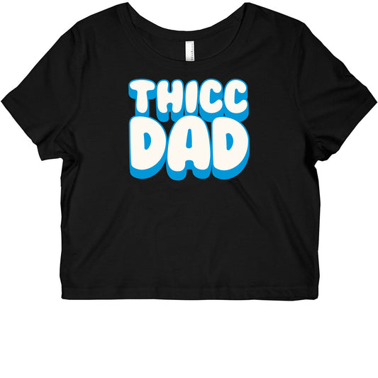 Thicc Dad White Print Graphic Baby Tee