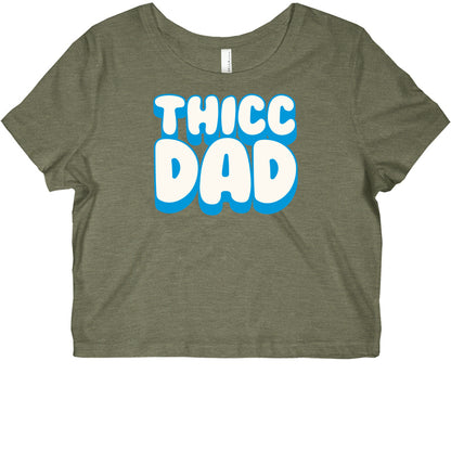 Thicc Dad White Print Graphic Baby Tee