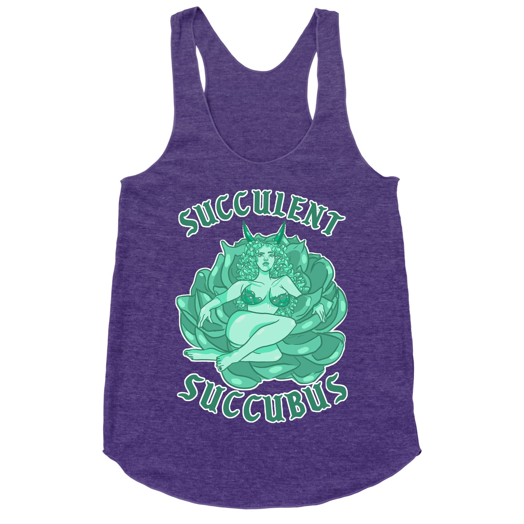 Succulent Succubus Dark Back Racerback Tank